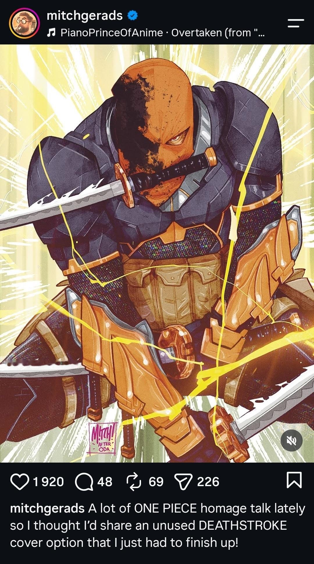 DC知名漫画艺术家MitchGerads分享了他为一张最终未采用的《丧钟》封