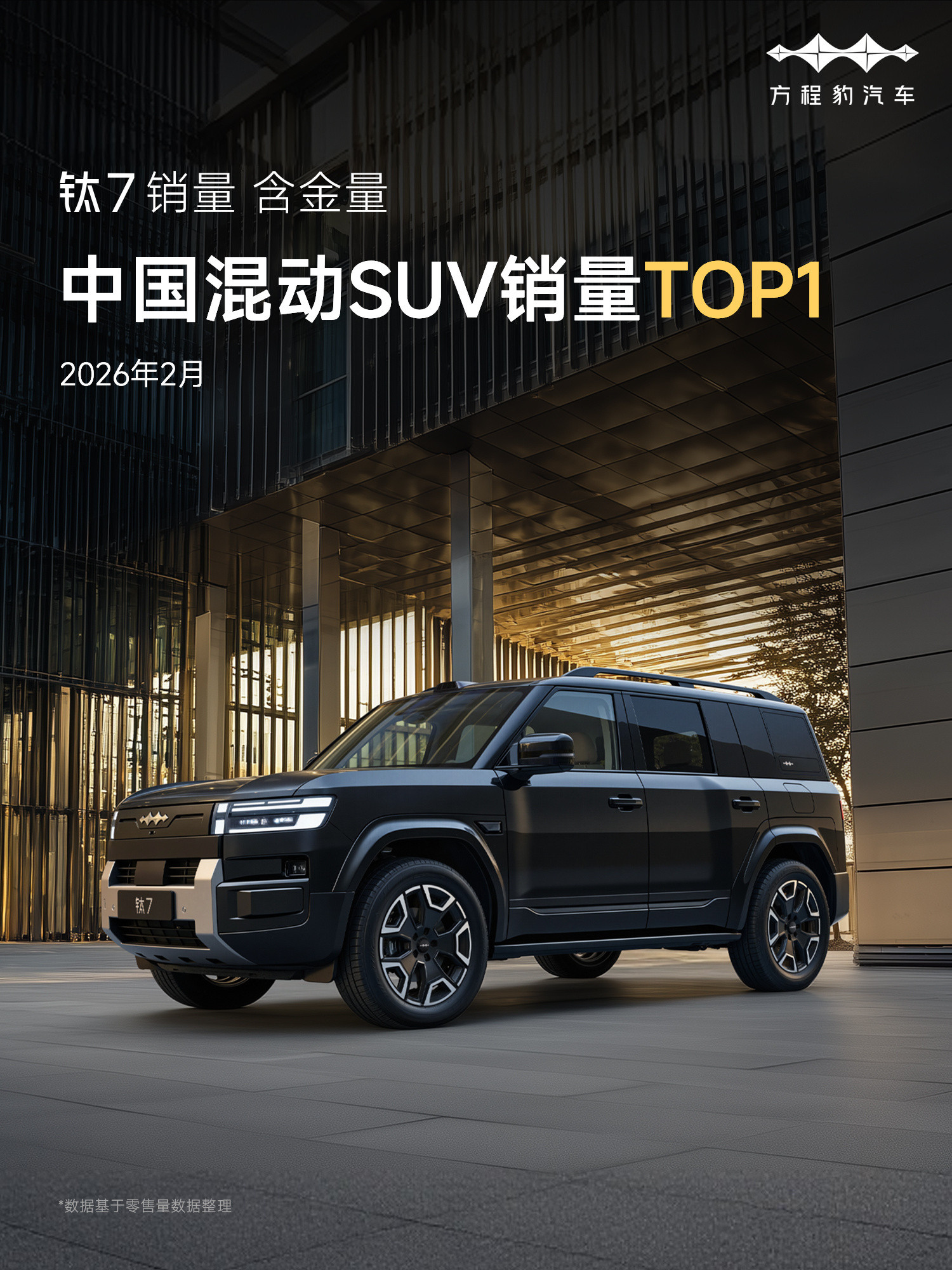 方程豹钛7又一个神车出现了，连续5个月蝉联双冠军，确实有点东西！