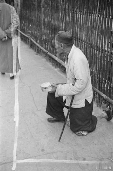 乞丐，上海，1919年​​​