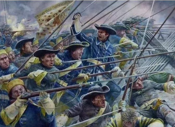 1700年，8000瑞典精锐与号称“战斗民族”的3.5万沙俄劲旅在纳尔瓦河畔对决
