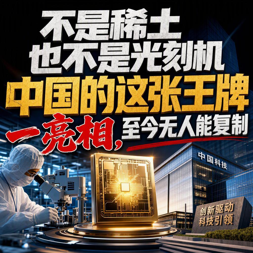 很多人一提到中国科技的底牌，第一反应就是稀土，再不然就是光刻机。但真正让全球精