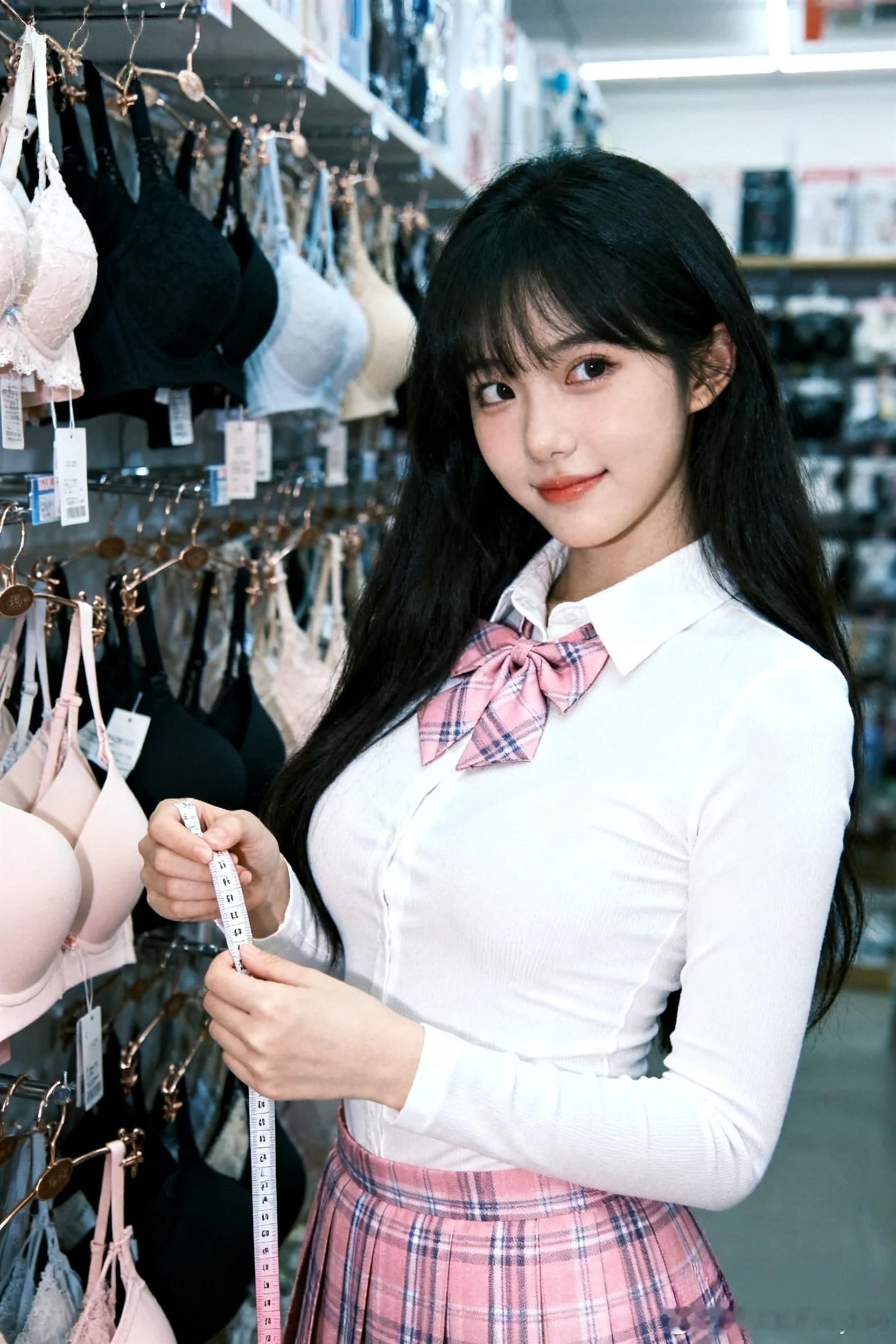 去内衣店买内衣，我选这套怎么样？感觉我的内衣最不好买了！唉😮💨行摄漫记聂小仙