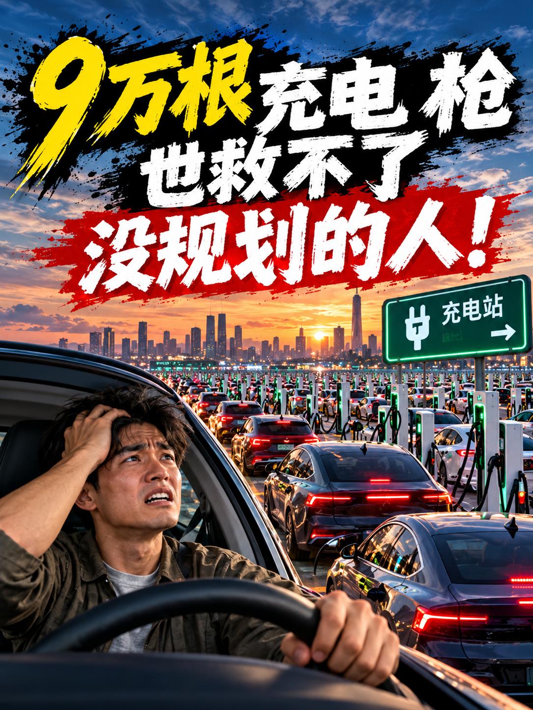 近9万根充电枪就位，也救不了没规划的人国庆电车跑高速，服务区照样排长队。全国高