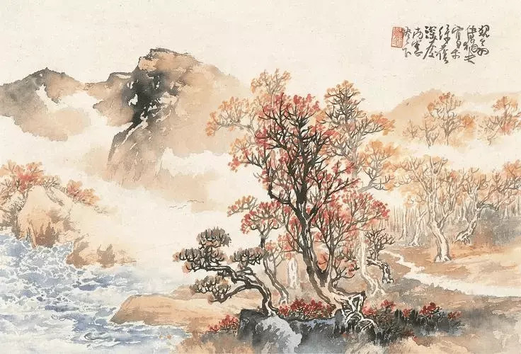傅狷夫（1910—2007），祖籍浙江杭州，弱冠入杭州西泠书画社，从王潜楼游，研