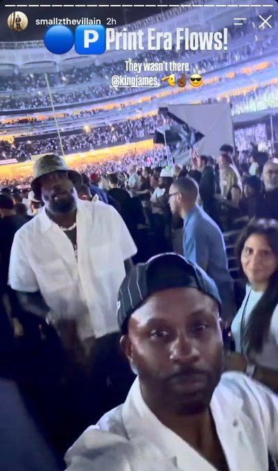 米切尔、詹姆斯、派姐和哈登姐姐都出现在了Jayz的演唱会现场