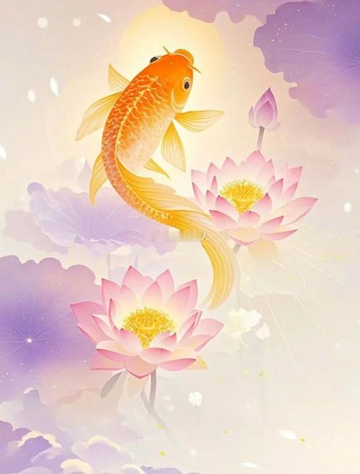 鸿运锦鲤，收获多多，福气满满！​​​