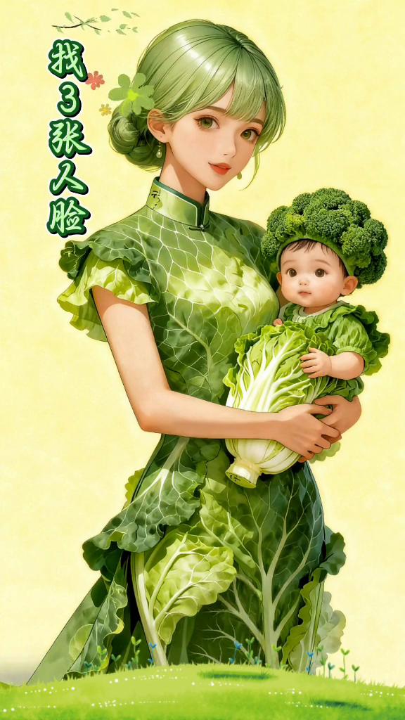 图片小姐姐的身上藏着三张人脸，特别难发现，好多人找了半天都找不到。据说只有眼神好