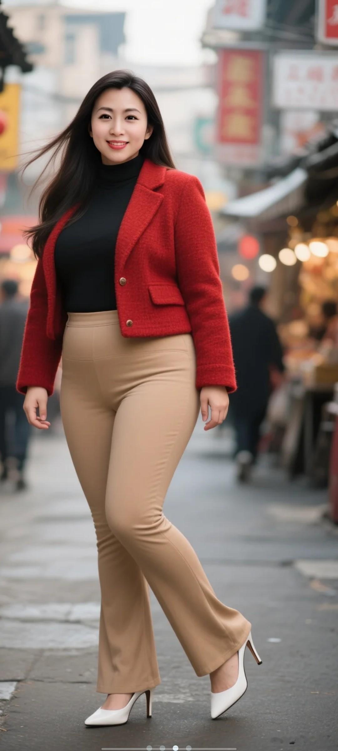 微胖的美女你喜欢过几个？街拍美女时尚街拍美女美女街拍时尚微胖女人城市街拍