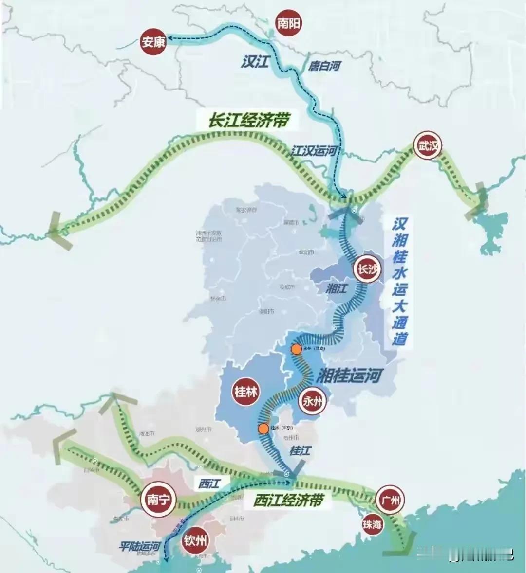 【中国湖南:“湘江航运”工程】:①湘江全长948公里，年径流量超过700亿立方