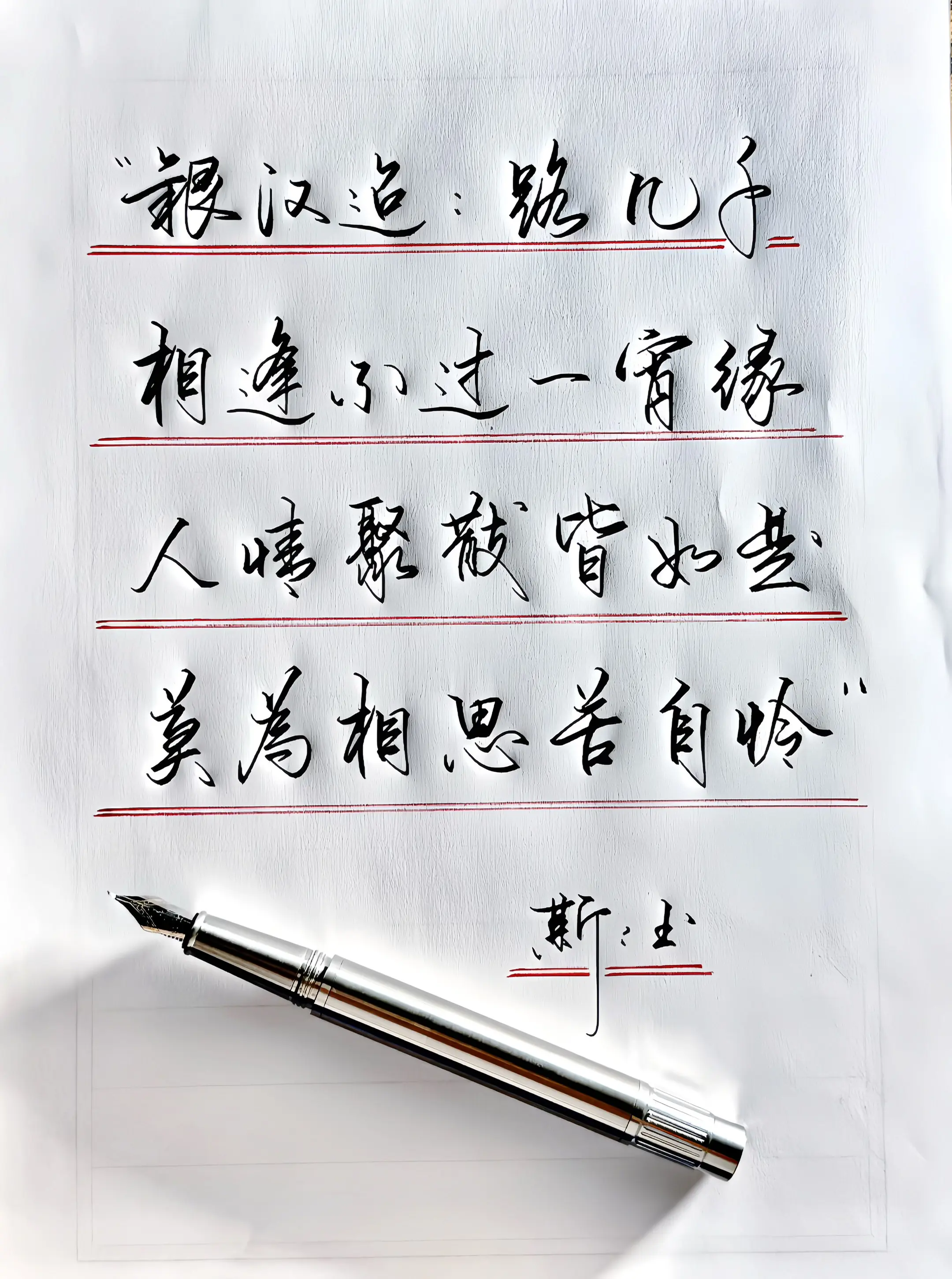 手写 七夕 打油诗 写字是一种生活 情感文字
