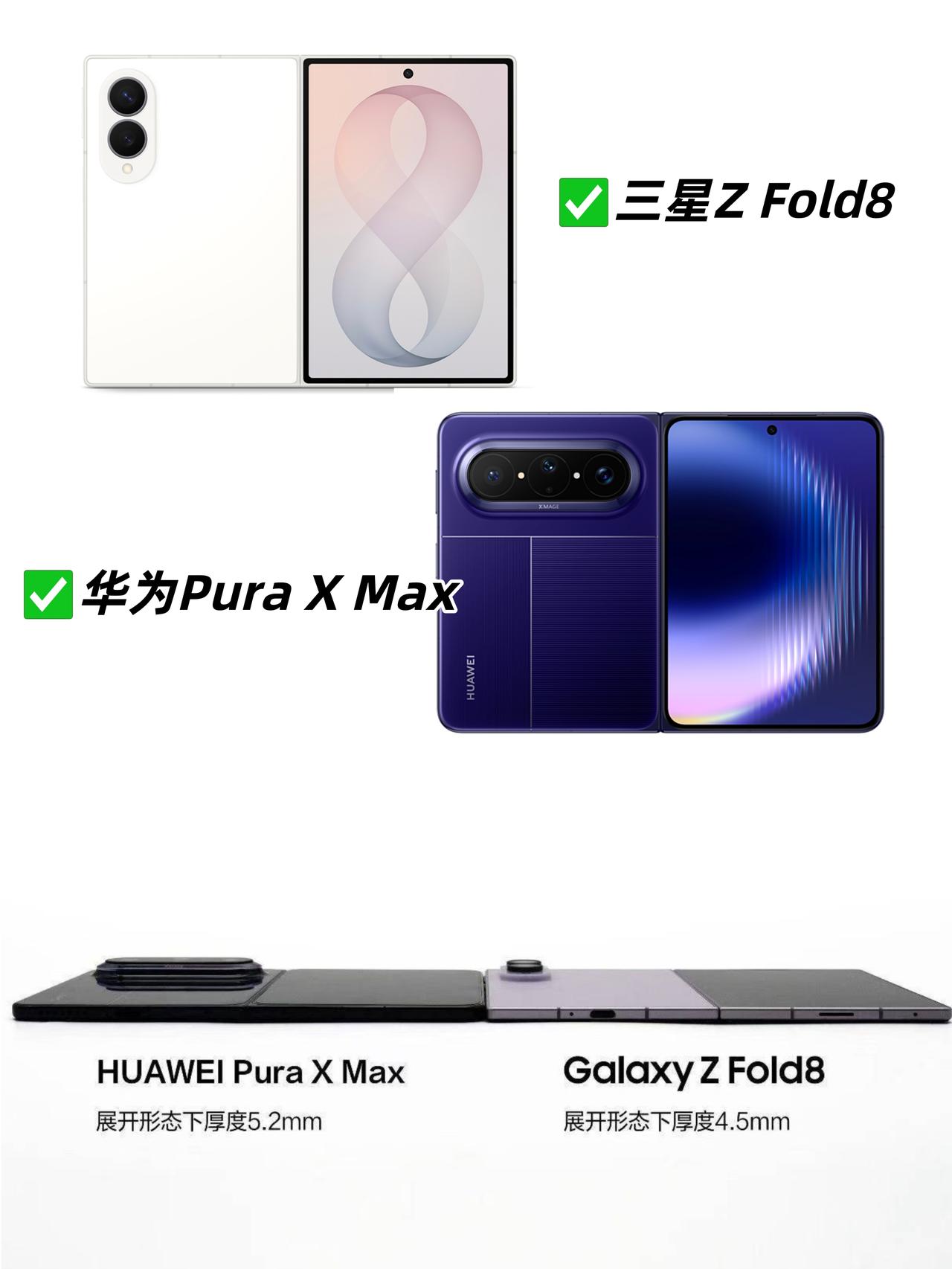都是阔折叠，你喜欢三星还是华为的设计？🤔说实话我真的有点意外......