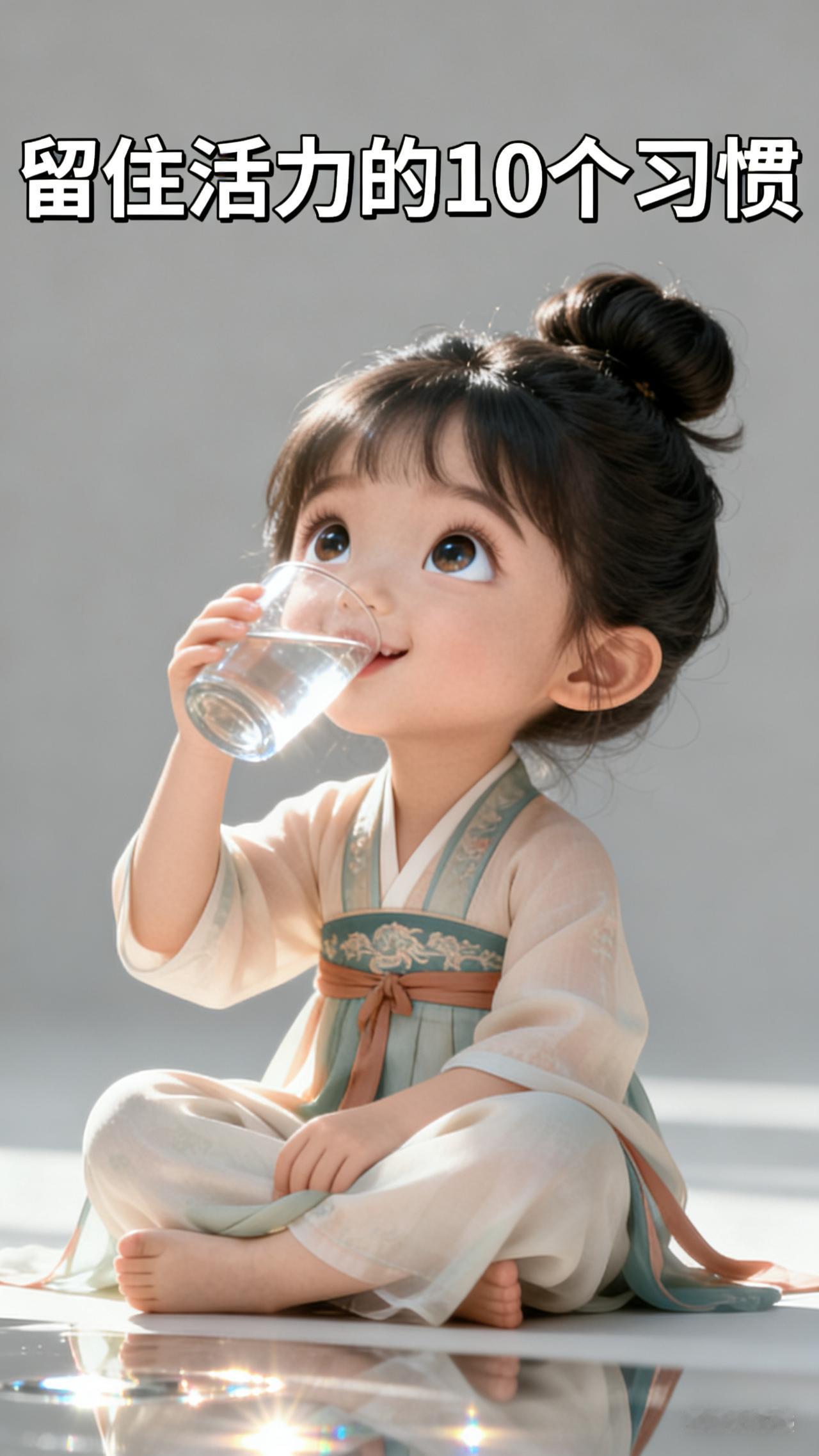 保持年轻留住活力的10个习惯，你占了几条？1. 多喝温水小口慢饮，每天八