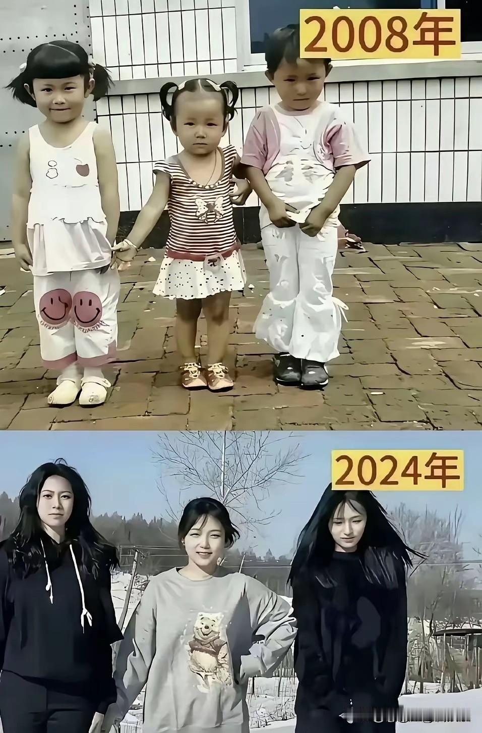 女大十八变，个个美如仙，真是好基因啊！