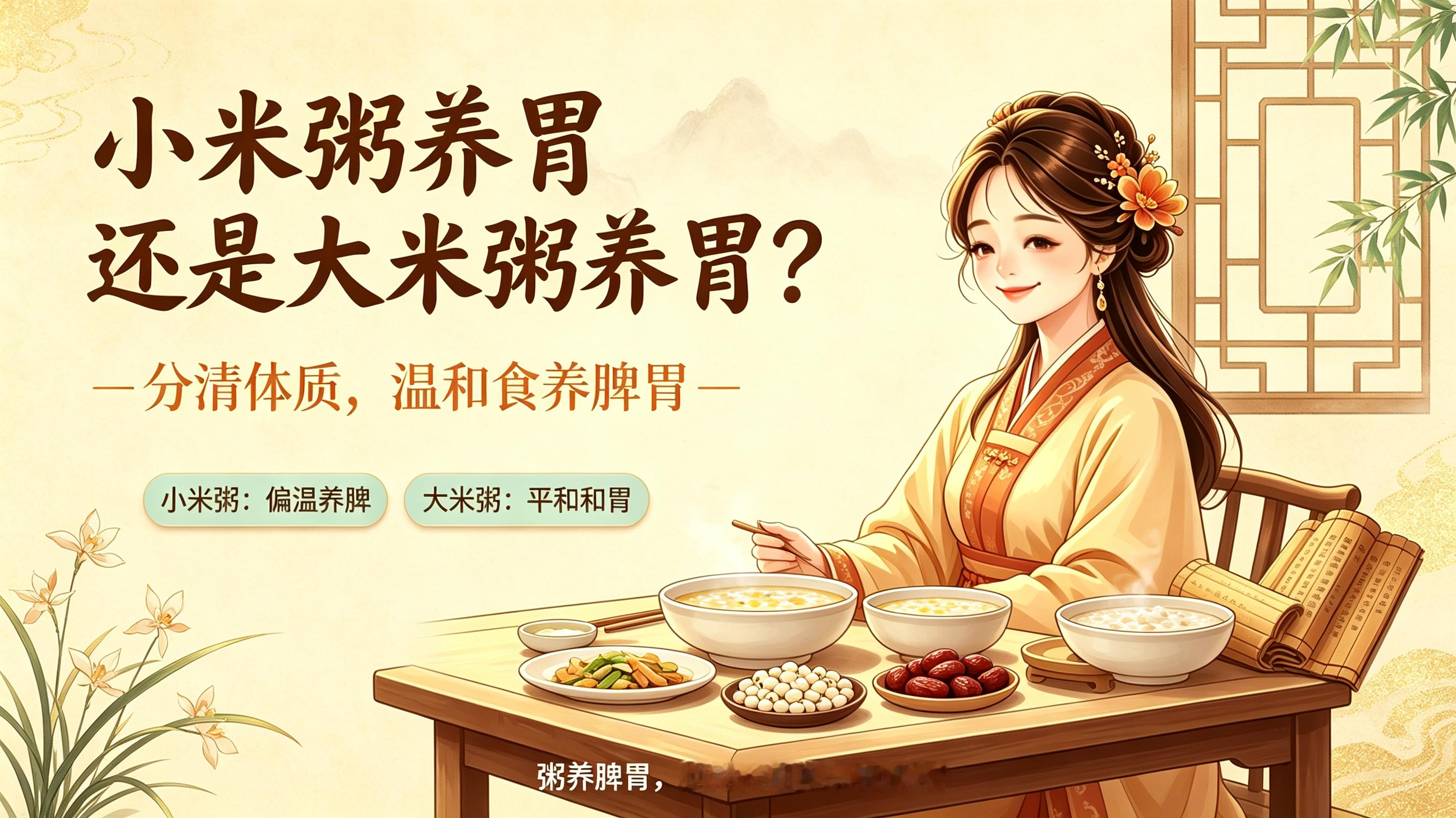 小米粥养胃还是大米粥养胃?不少脾胃弱的朋友，纠结养胃到底选小米粥还是大米粥。从中医食养角度来说，二者