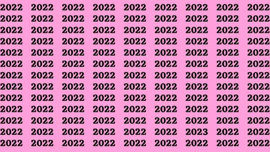 观察大脑测试：在这满是“2022”的画面里，藏着一个“2023”。快集中注