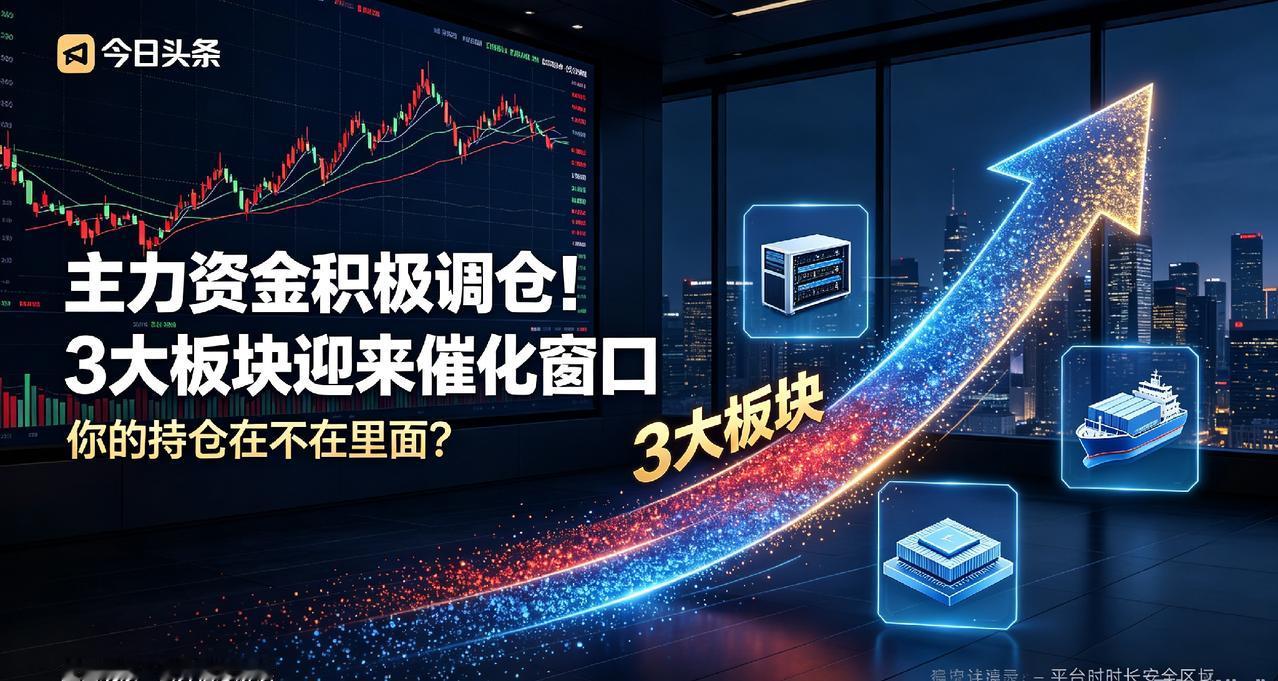 主力资金积极调仓！3大板块迎来催化窗口，你的持仓在不在里面？今天的A股，可