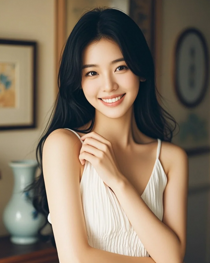 她对着屏幕笑了一下，我差点以为是在对我笑