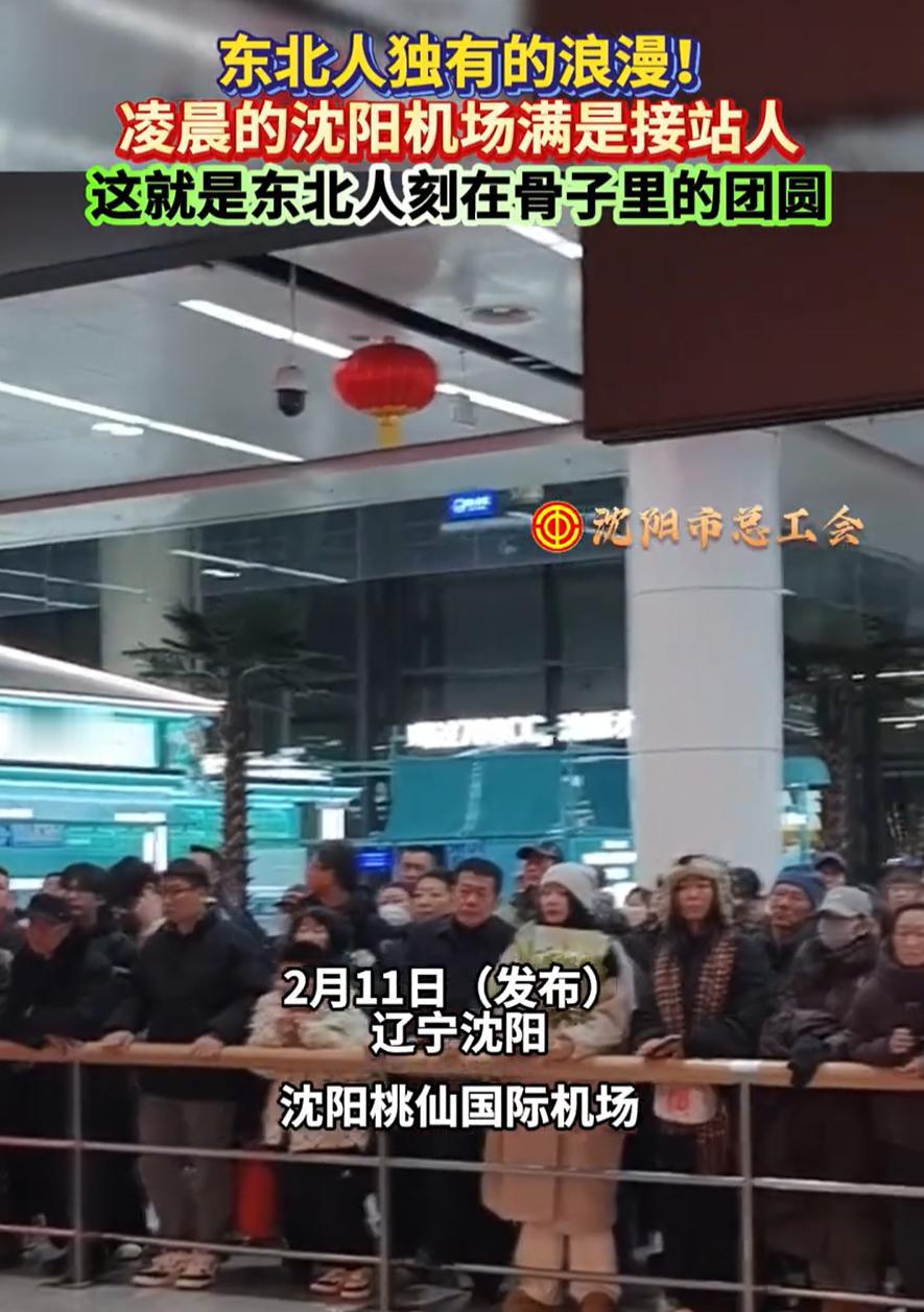 辽宁沈阳，一男子凌晨下飞机，本以为这个时候的机场已经冷冷清清，结果走到门口时却发