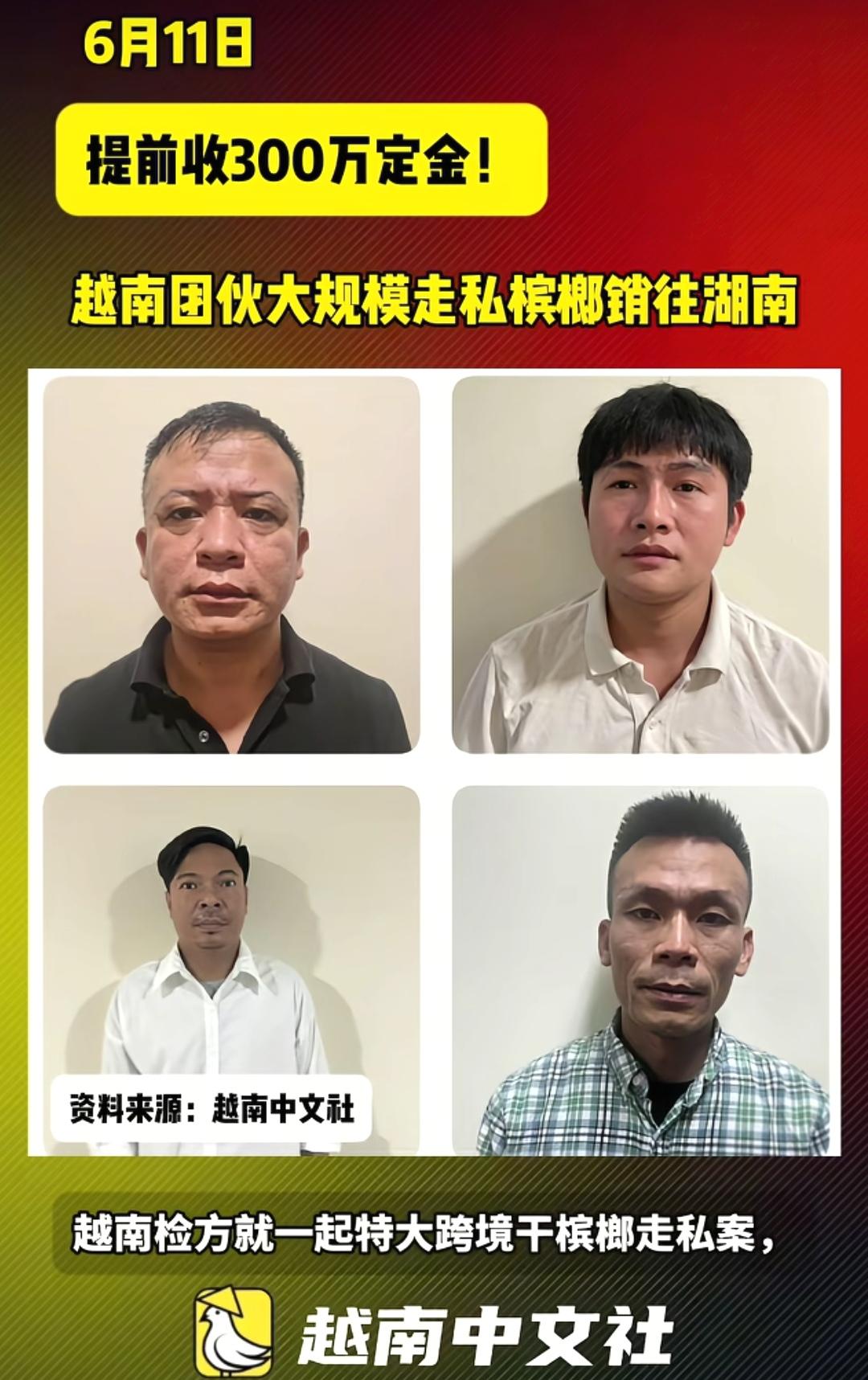 太疯狂了，越南团伙向湖南大规模走私槟榔，趁夜间通过边境小道、破损围栏偷运过境，涉