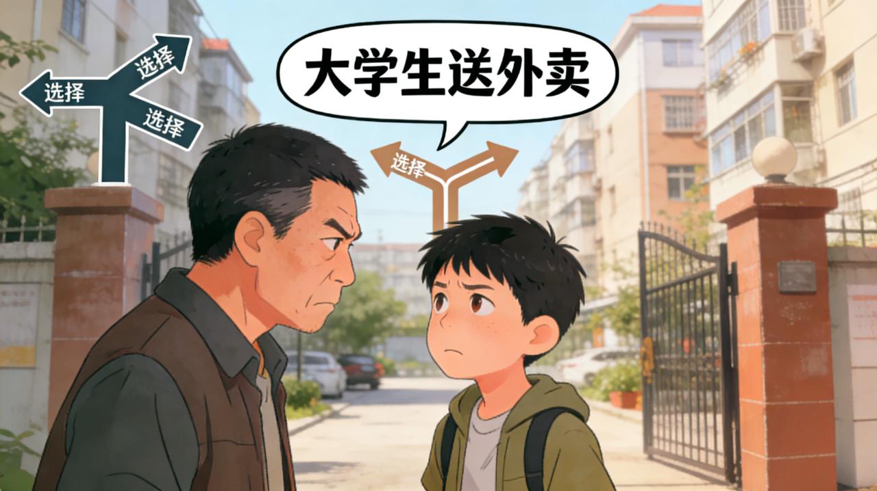 前几天在小区门口，看见邻居老王跟他儿子吵架。孩子嚷嚷：