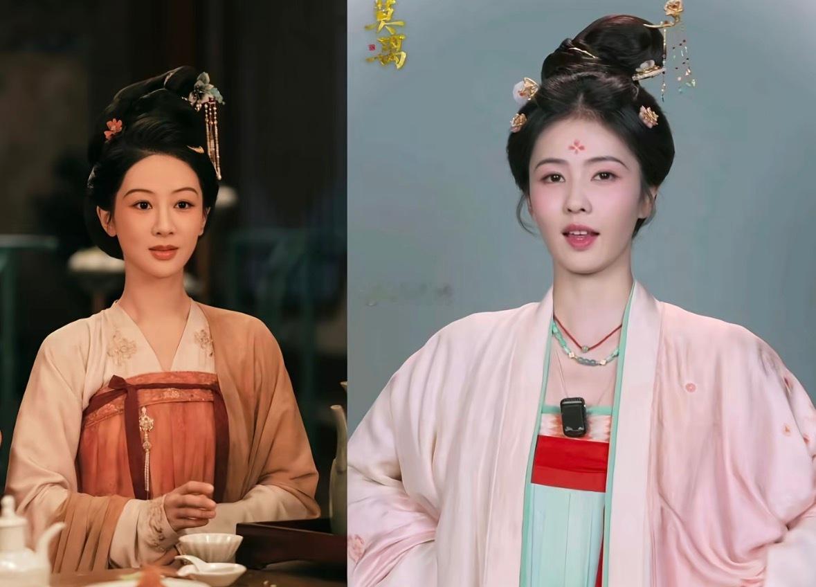 白鹿新剧莫离与杨紫国色芳华造型对比