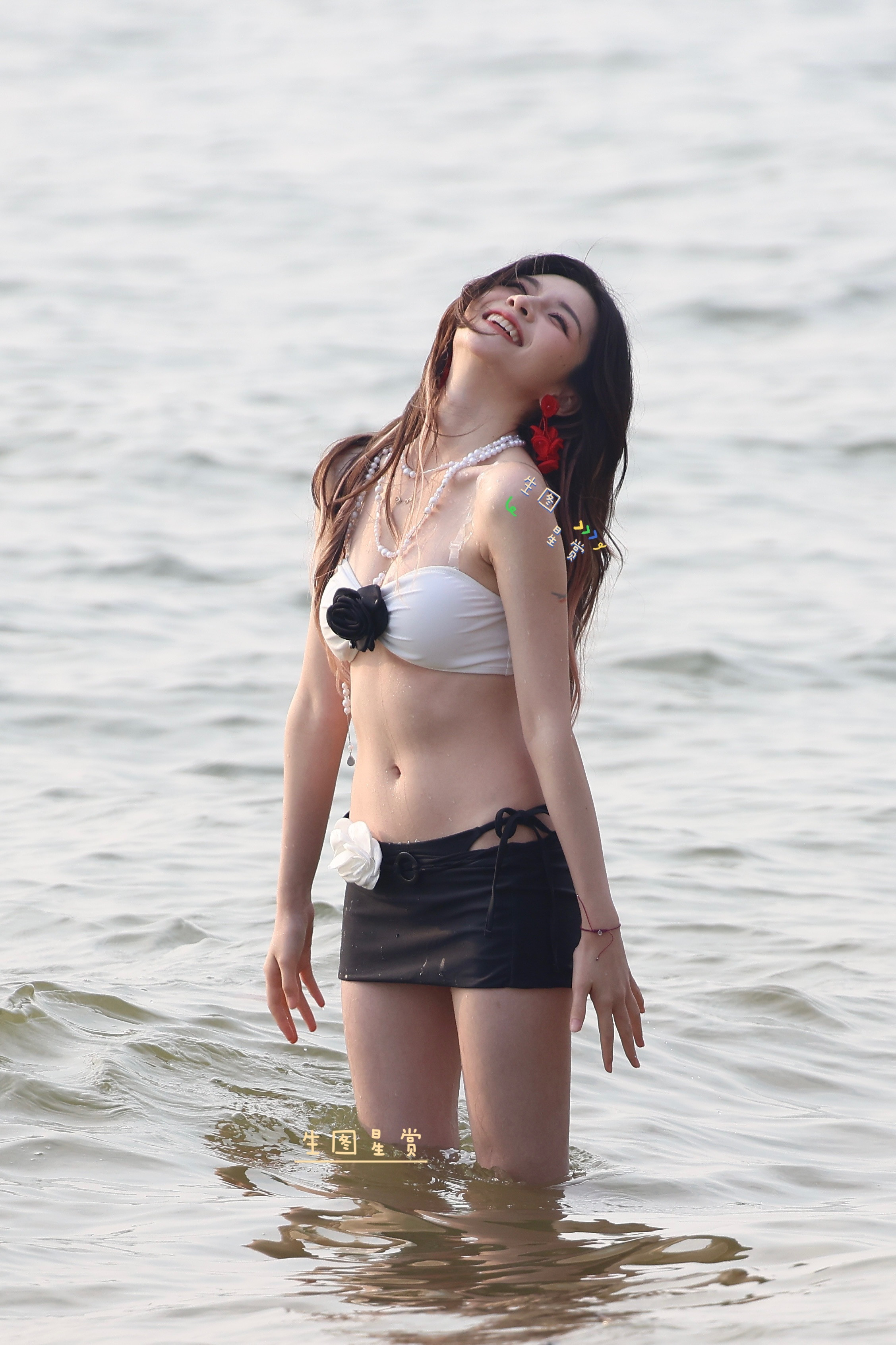 叶舒淇丝芭泰国泳装平面拍摄，海岛人鱼姬🧜🏻‍♀️🌊​​​