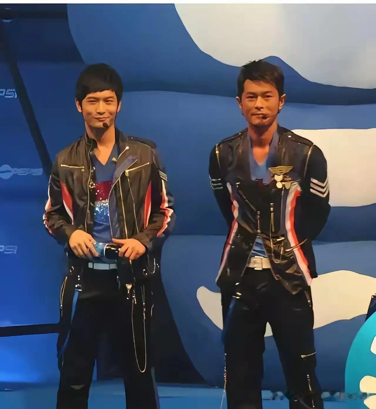 黄晓明也没有那么的帅，眼睛比较小，跟古天乐同框，他竟然看起来很一般了。两个人身材