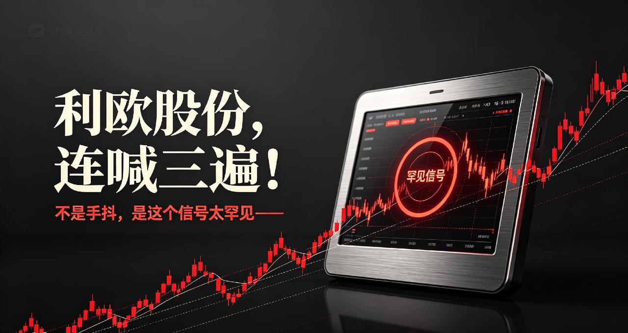 利欧股份，连喊三遍！不是手抖，是这个信号太罕见——大家好，我是小团子一名90