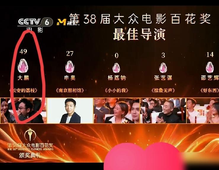 不是说不允许用艺名，为什么百花奖的提名名单上还是写的大鹏，而不是写的他的原名董成