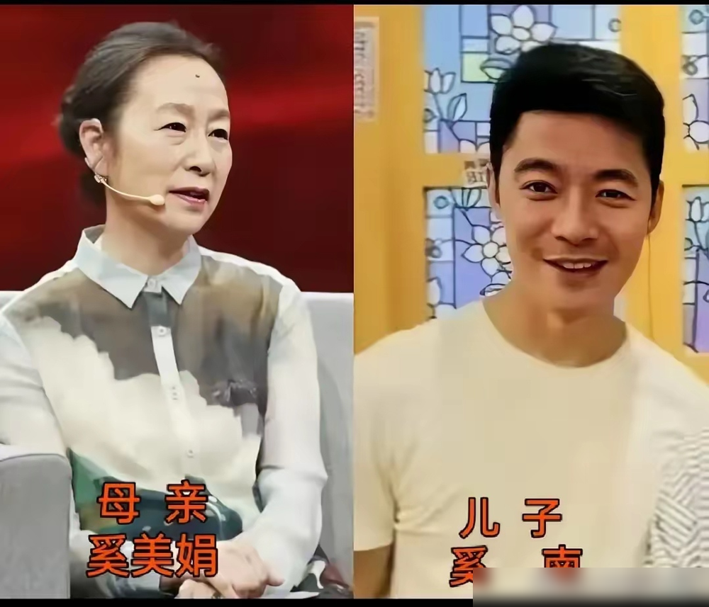杜海涛跟他妈站一块儿，基因这玩意儿根本不用做亲子鉴定。脸盘子的走向，五官的摆位，全是一个模子刻出来的