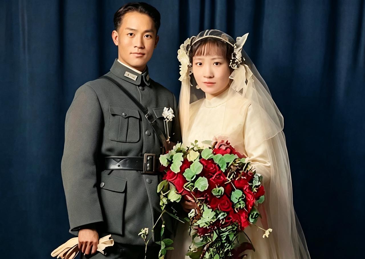陈诚妻子谭祥有多美？1932年的结婚照，那年她26岁，气质非凡
