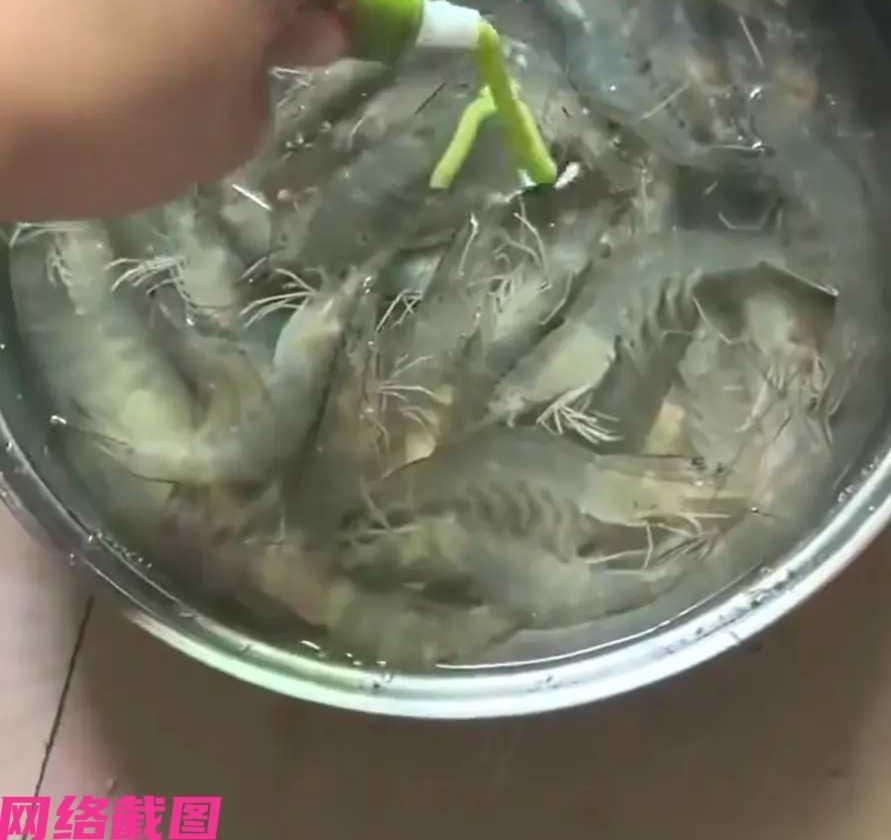 有女子买虾后学网络上用芥末泡虾去泥，这一招让虾吐泥结果效果太明显。原来当女子