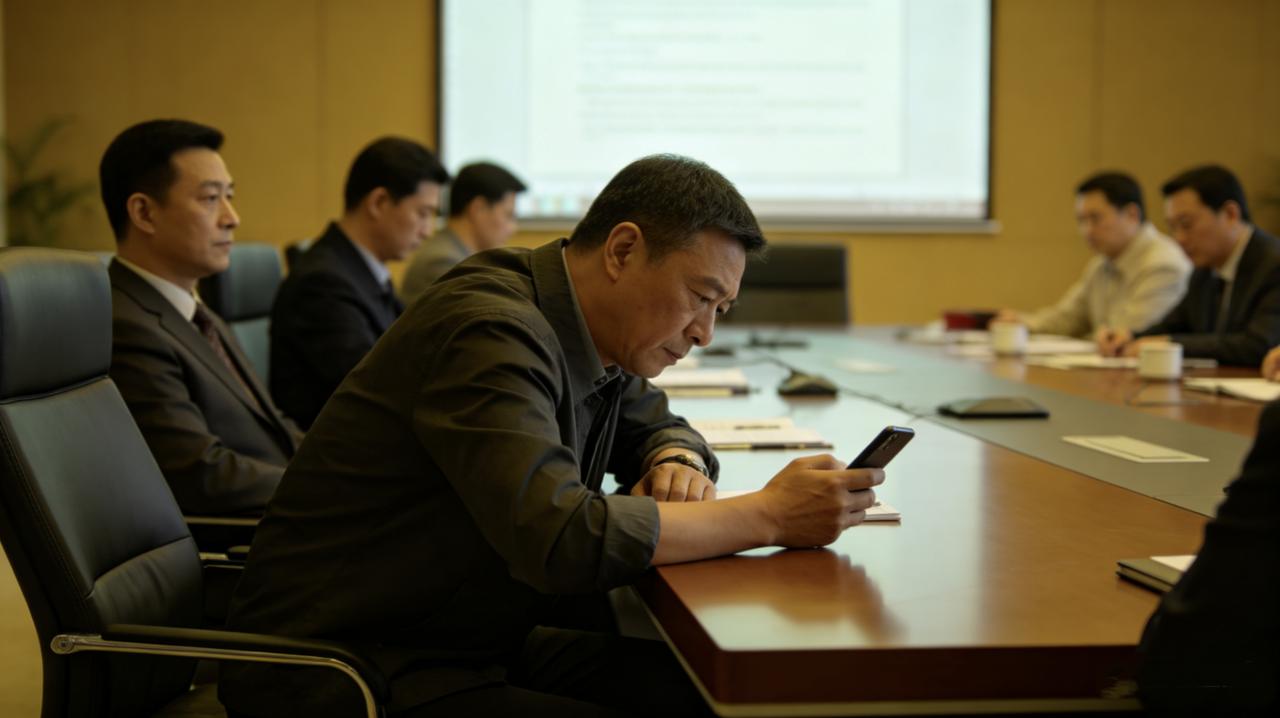 老周，四十出头，技术过硬，但开会时都在刷手机。新来的经理上任第一周，连开了三天