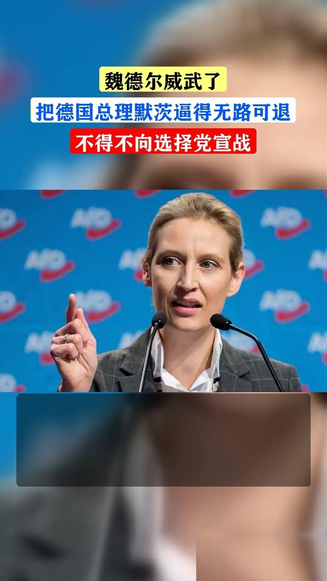 魏德尔再下一城，而默茨连议会门槛都摸不到！这下，德国政坛的天要变了！梅前州这一