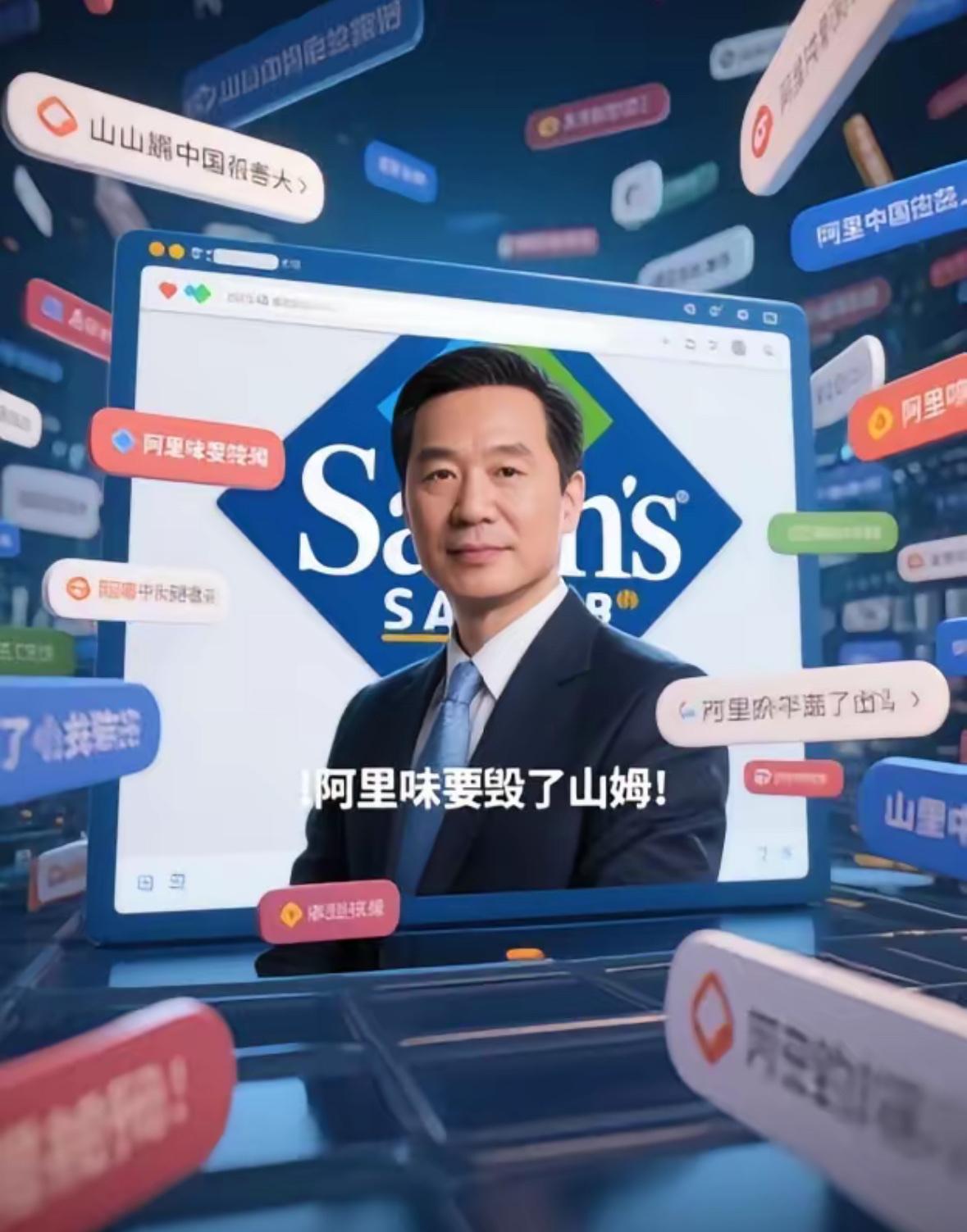 他去了苏宁，苏宁倒了去了好孩子，孩子少了去了阿里，阿里黄了去了山姆，山姆塌