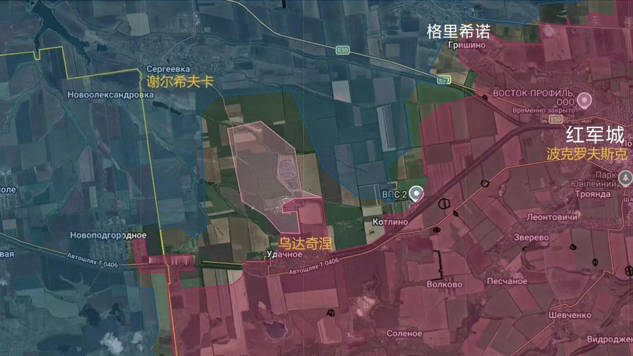 俄军中部集群在乌达奇涅以北占领了一大片地盘，逼近谢尔希夫卡。在红军城以北的多布罗