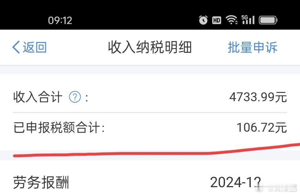退税哈哈，年收入4千多，退税100