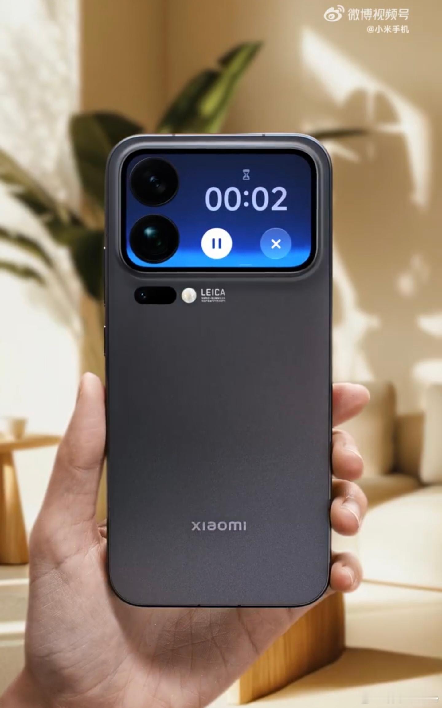 小米17Pro系列妙享背屏的一些新玩法。计时器、接打电话、音乐播放、自拍、适配