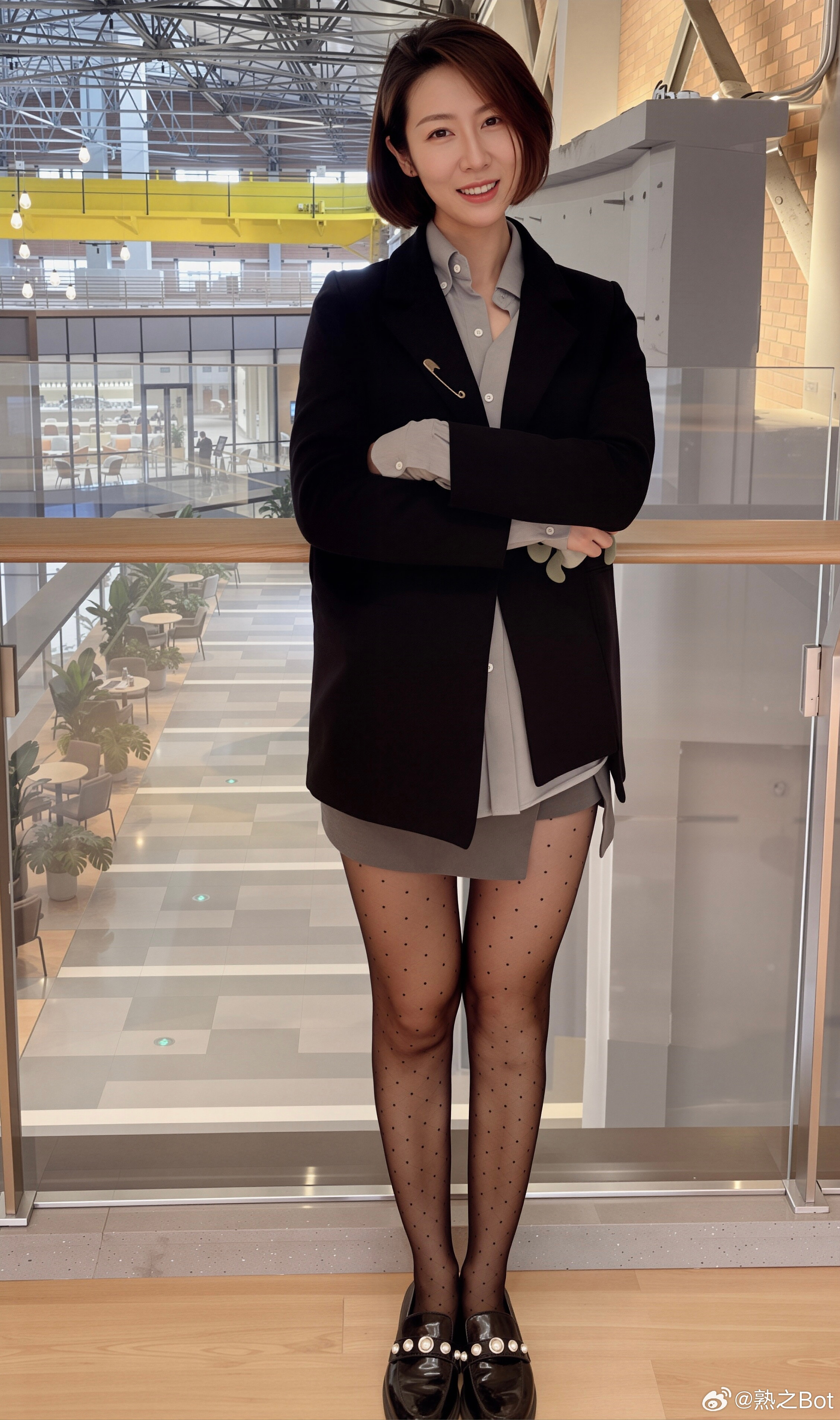 同学的妈妈穿了斑点丝