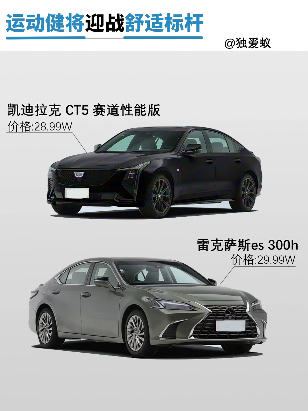 凯迪拉克CT5 vs 雷克萨斯ES300h
