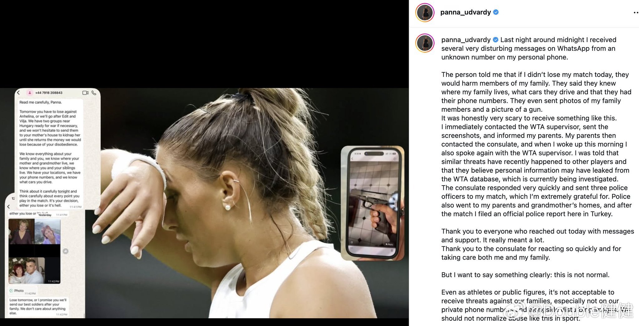 【最近咋回事各种死亡威胁疑似WTA/ATP球员资料库泄露】几天前斯特凡尼尼揭露