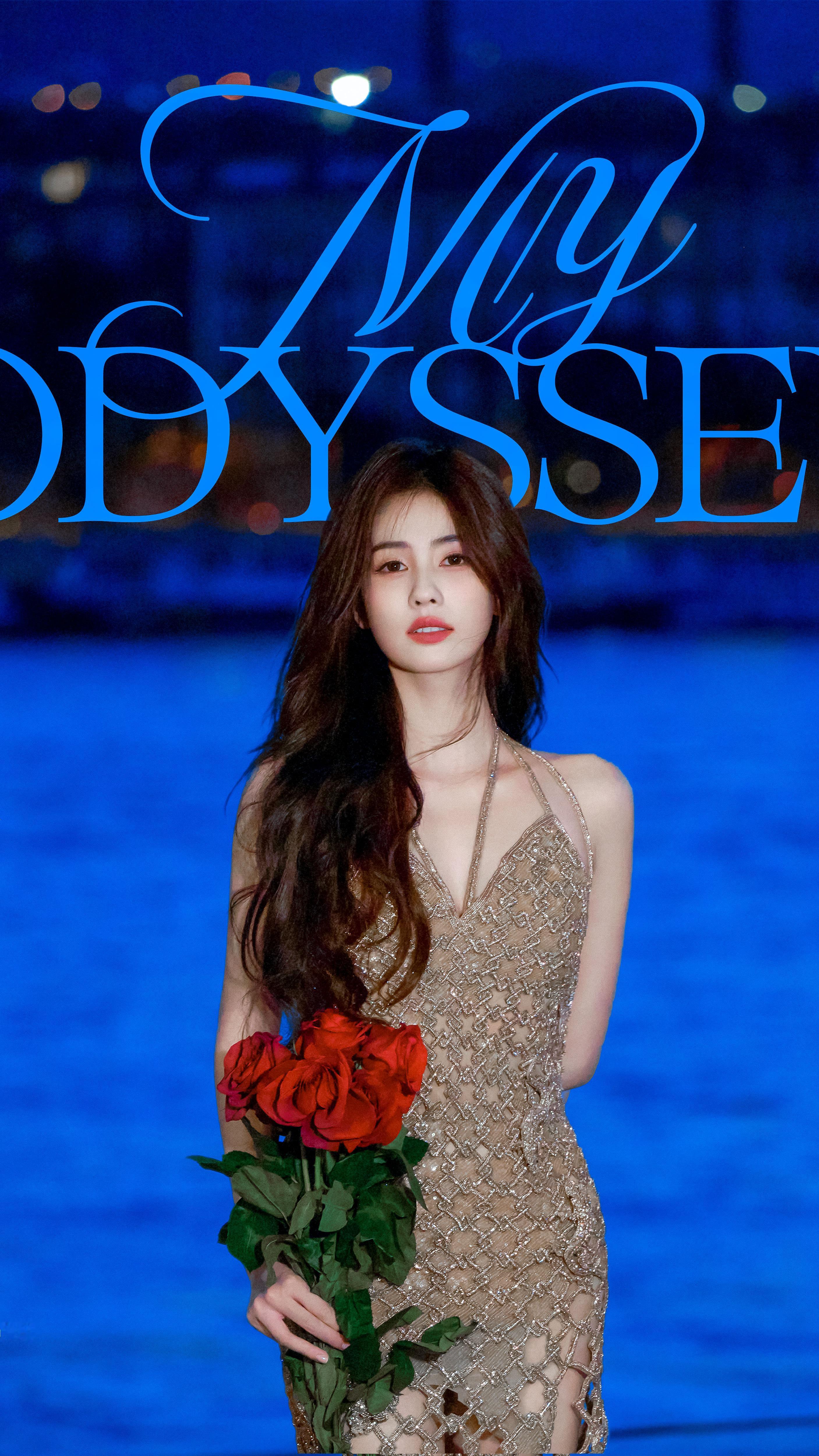 白鹿新专辑MyOdyssey造型，夜色下的玫瑰佳人​​​