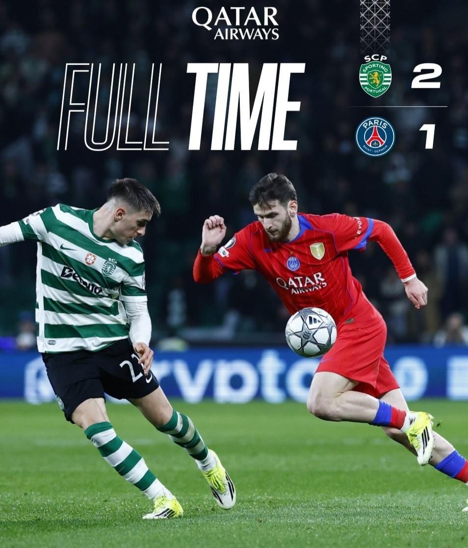 欧冠第7轮，葡萄牙体育2-1击败大巴黎，只要下一轮再击败毕尔巴鄂竞技，葡萄牙体育