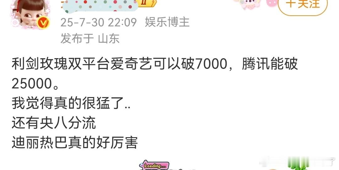 腾讯破25000，爱奇艺破7000的90top1扛剧花，好厉害[笑着哭][笑着哭][