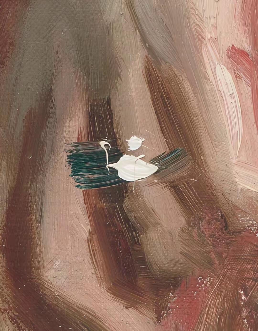 画家的天赋不在极致的追求！这幅油画是西方早期的油画，仔细看，画家用极简的手法就