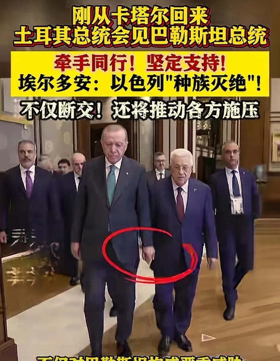 土耳其刚回来，就和巴勒斯坦国领导人会晤，并与以色列断绝！土耳其埃尔多安这次在巴