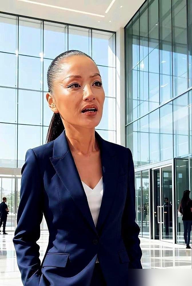 54岁瞿颖顶着一头半白头发就上了红毯，素颜，不染，不医美。全网都在等她解释，结果她撂下一句：不想上班