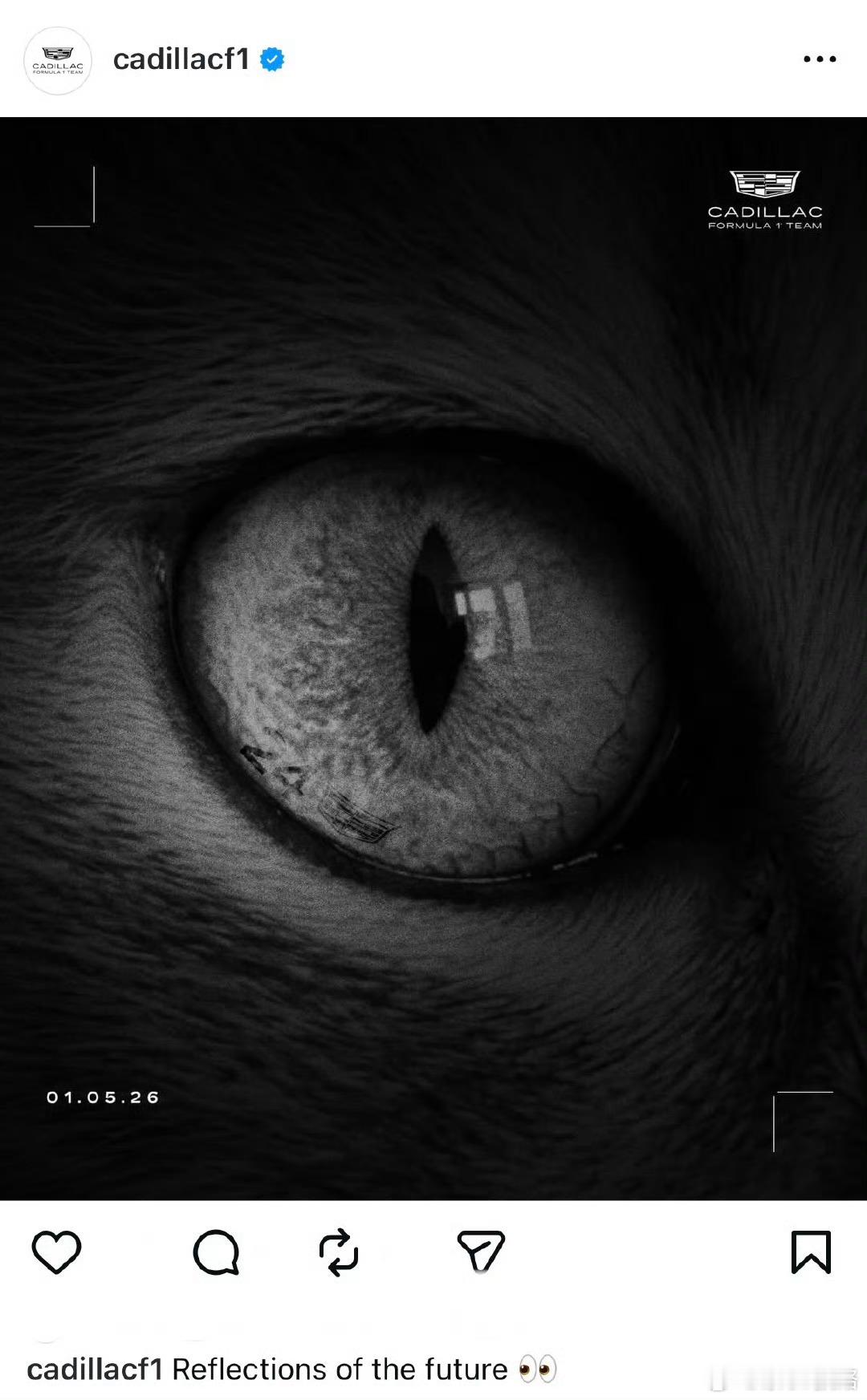 刚官宣周冠宇离开法拉利凯迪拉克就发了这图，眼中有24。且凯迪拉克有大哥、又是用法