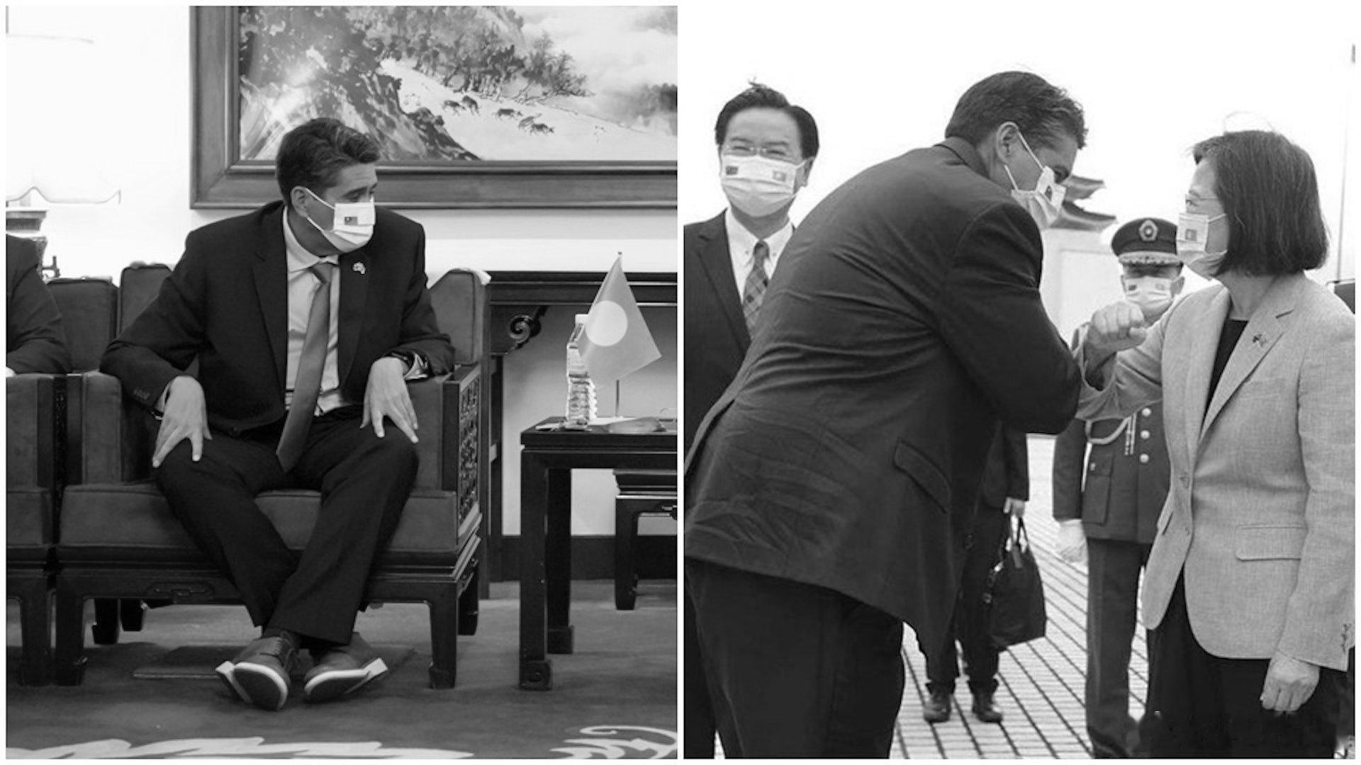 一只叫萧美琴的台独，它去了太平洋岛国帕劳（人口数量1.8万），然后穿拖鞋鞠躬。