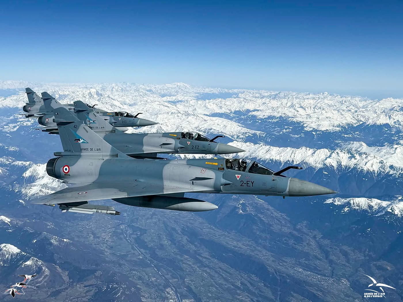 今日幻影法国空天军（AAE）EC1/2“鹳”中队幻影2000-5F编队空对空摄